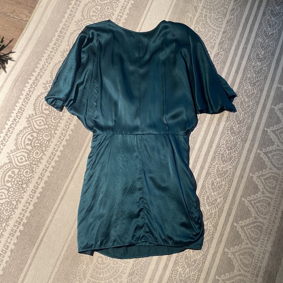 Amour Vert Teal Silk Dress - Picture 10 of 10